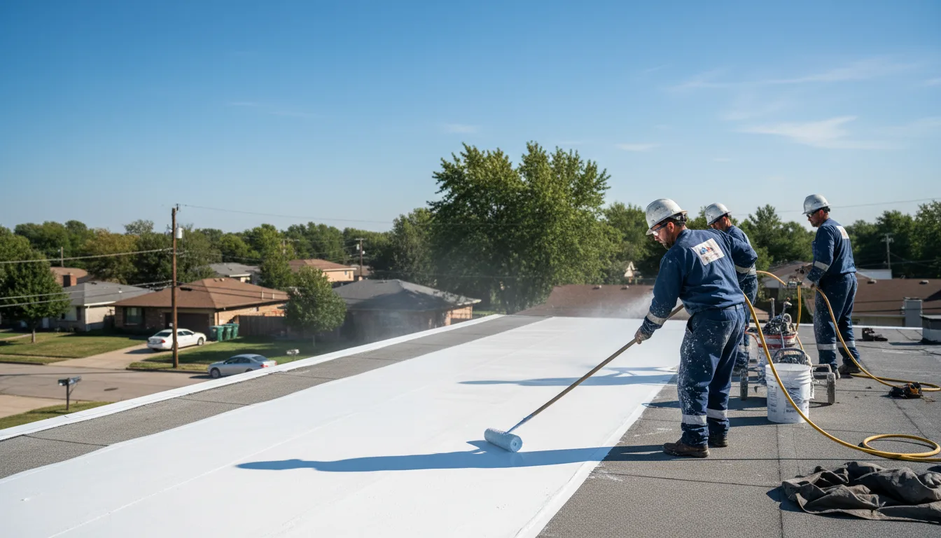 Commercial roof coating in Darrouzett, TX near me